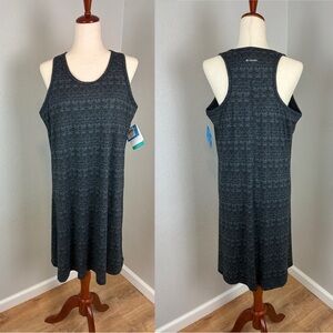 Columbia NWT Omni Wick Saturday Trail 2 Black Patterned Sleeveless Dress Size XL